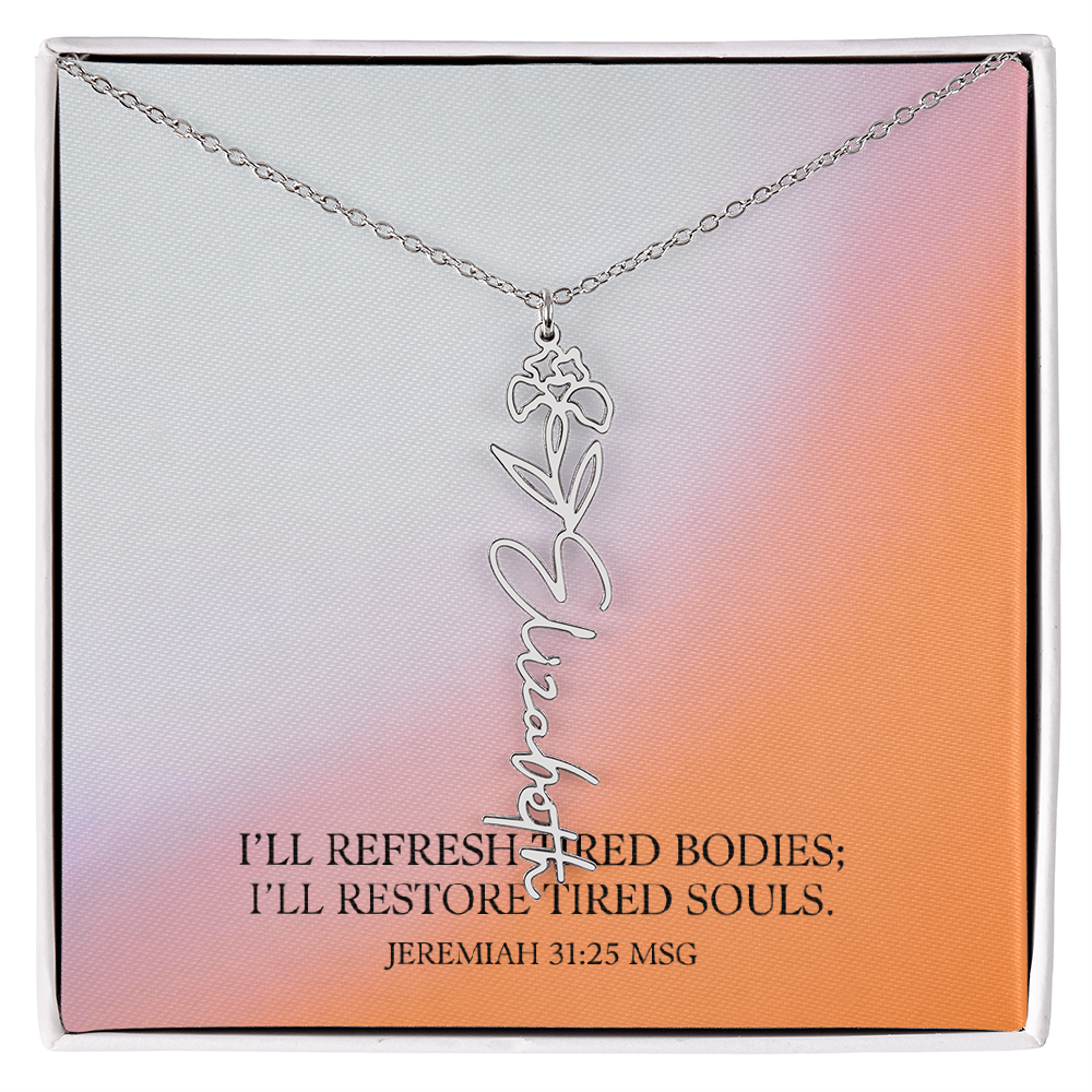 Renewed Grace – Flower Name Necklace