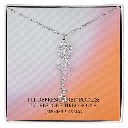 Renewed Grace – Flower Name Necklace