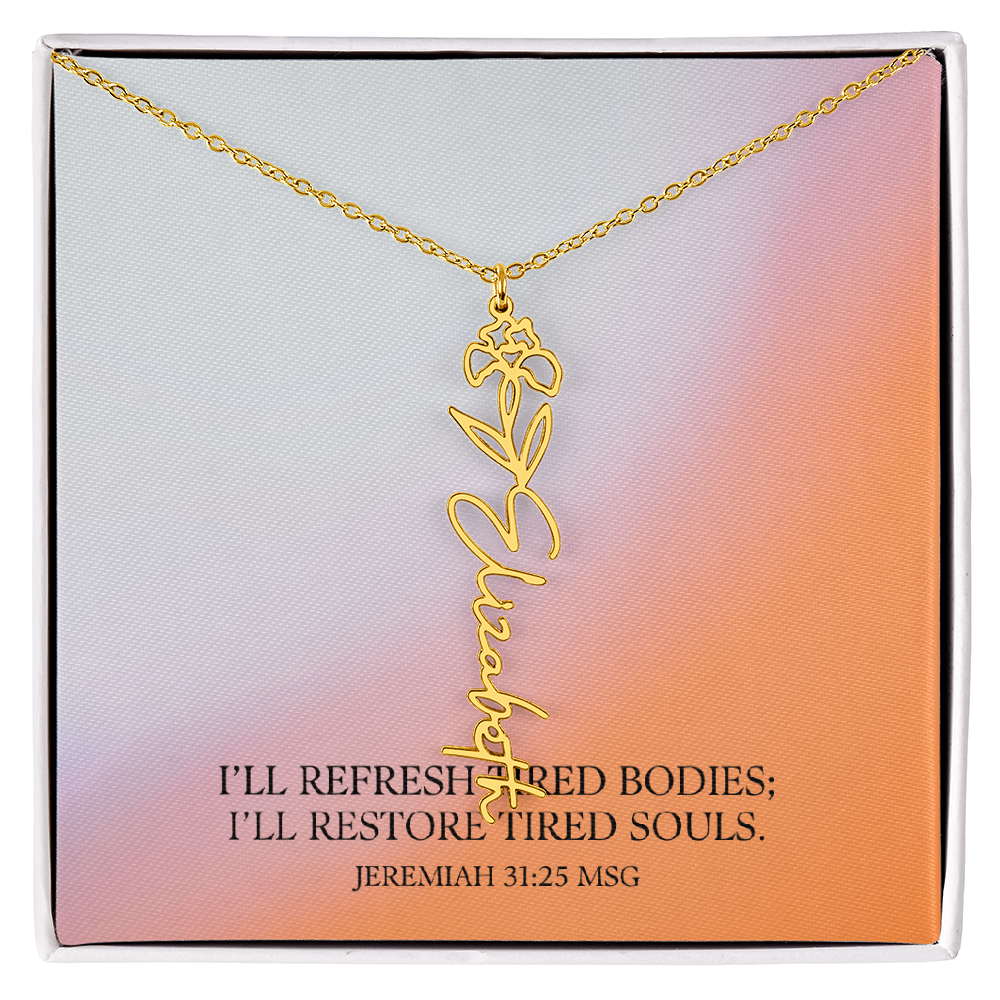 Renewed Grace – Flower Name Necklace