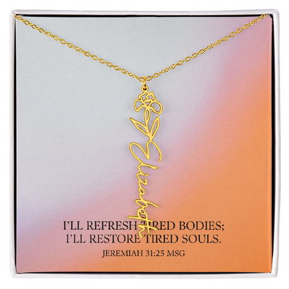 Renewed Grace – Flower Name Necklace