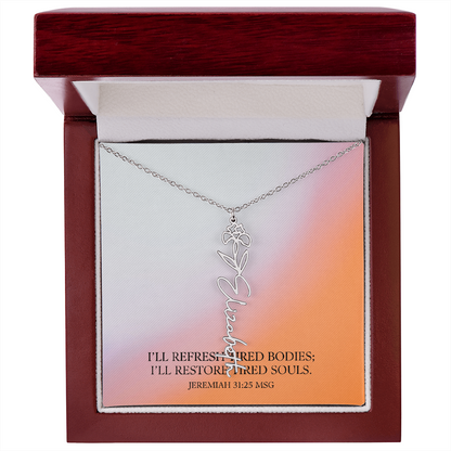 Renewed Grace – Flower Name Necklace