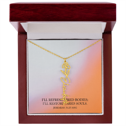 Renewed Grace – Flower Name Necklace