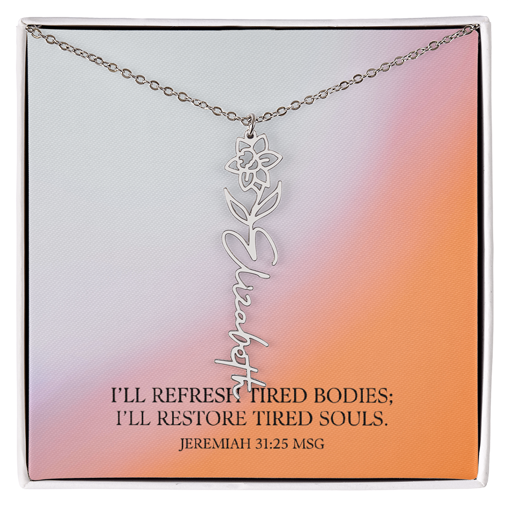 Renewed Grace – Flower Name Necklace