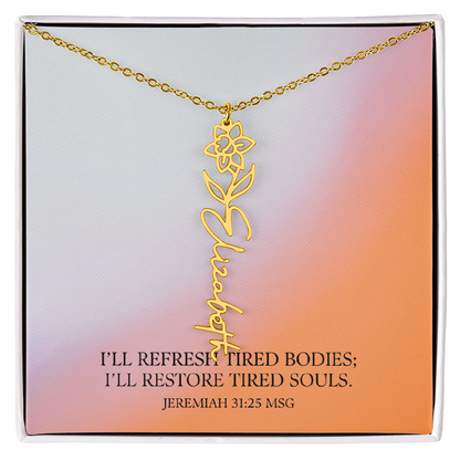 Renewed Grace – Flower Name Necklace