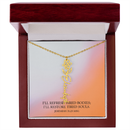 Renewed Grace – Flower Name Necklace