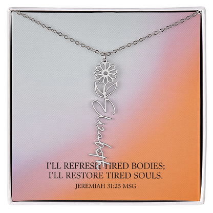 Renewed Grace – Flower Name Necklace