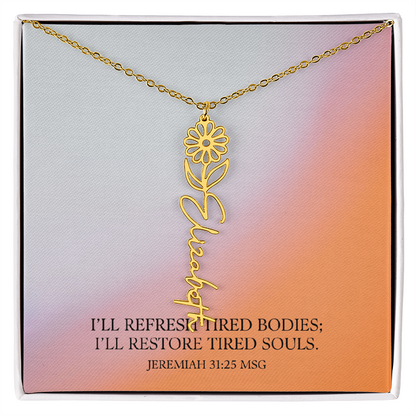 Renewed Grace – Flower Name Necklace