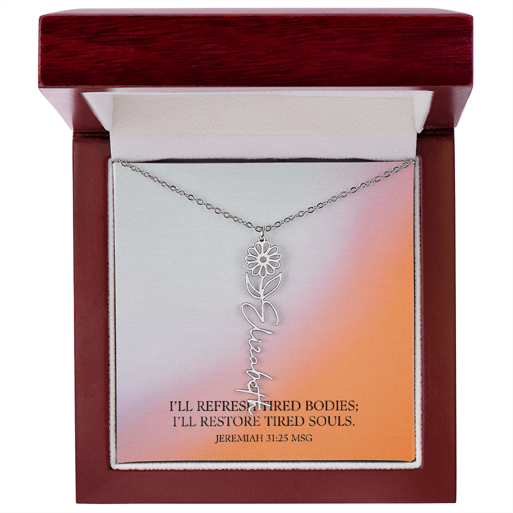 Renewed Grace – Flower Name Necklace