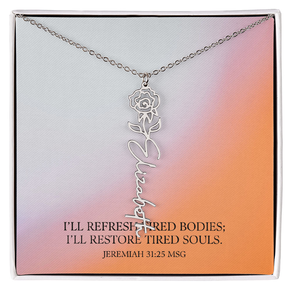 Renewed Grace – Flower Name Necklace