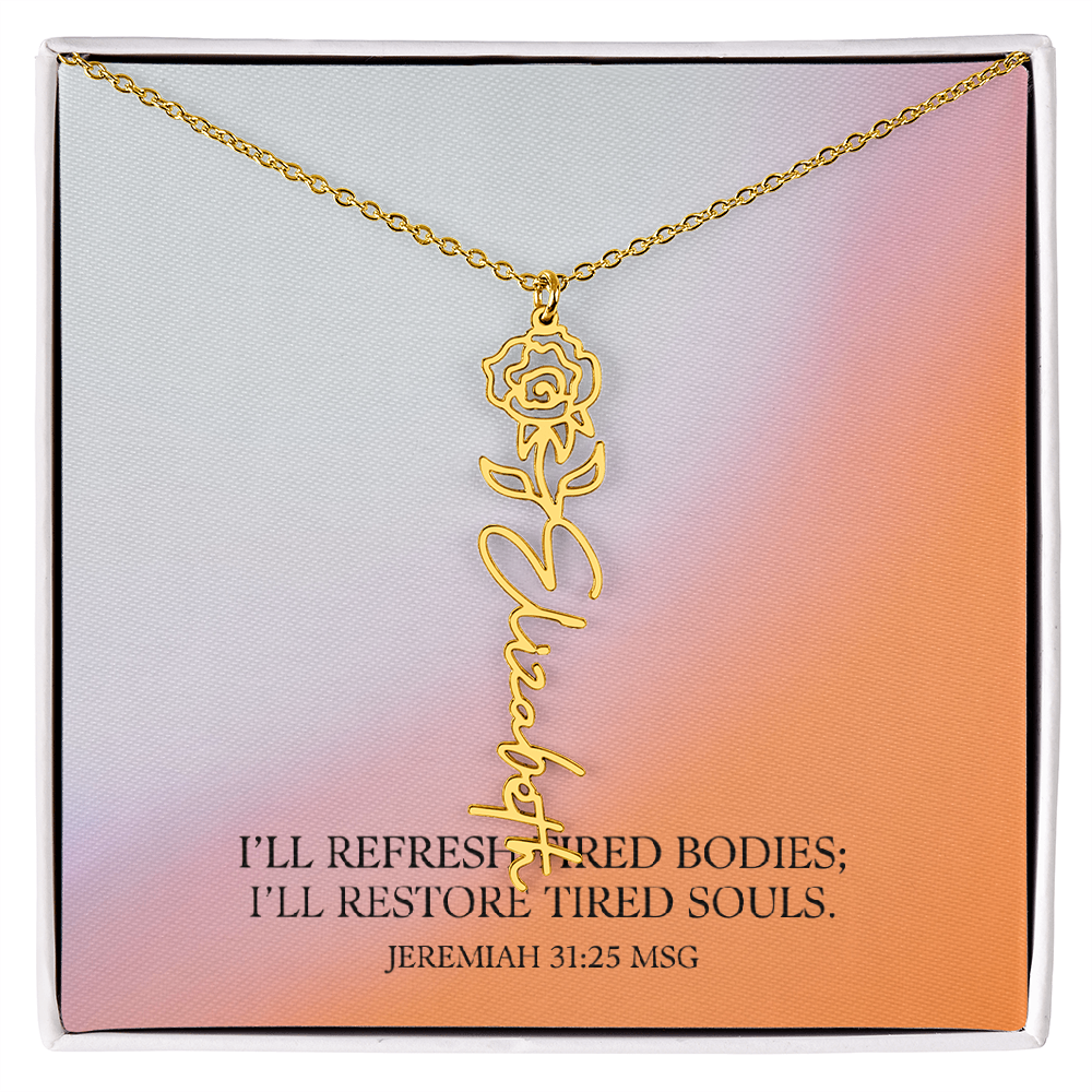 Renewed Grace – Flower Name Necklace
