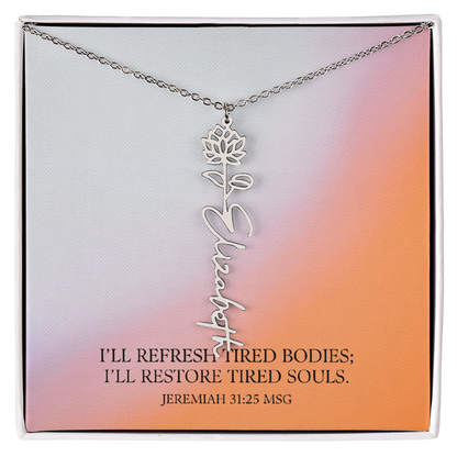 Renewed Grace – Flower Name Necklace