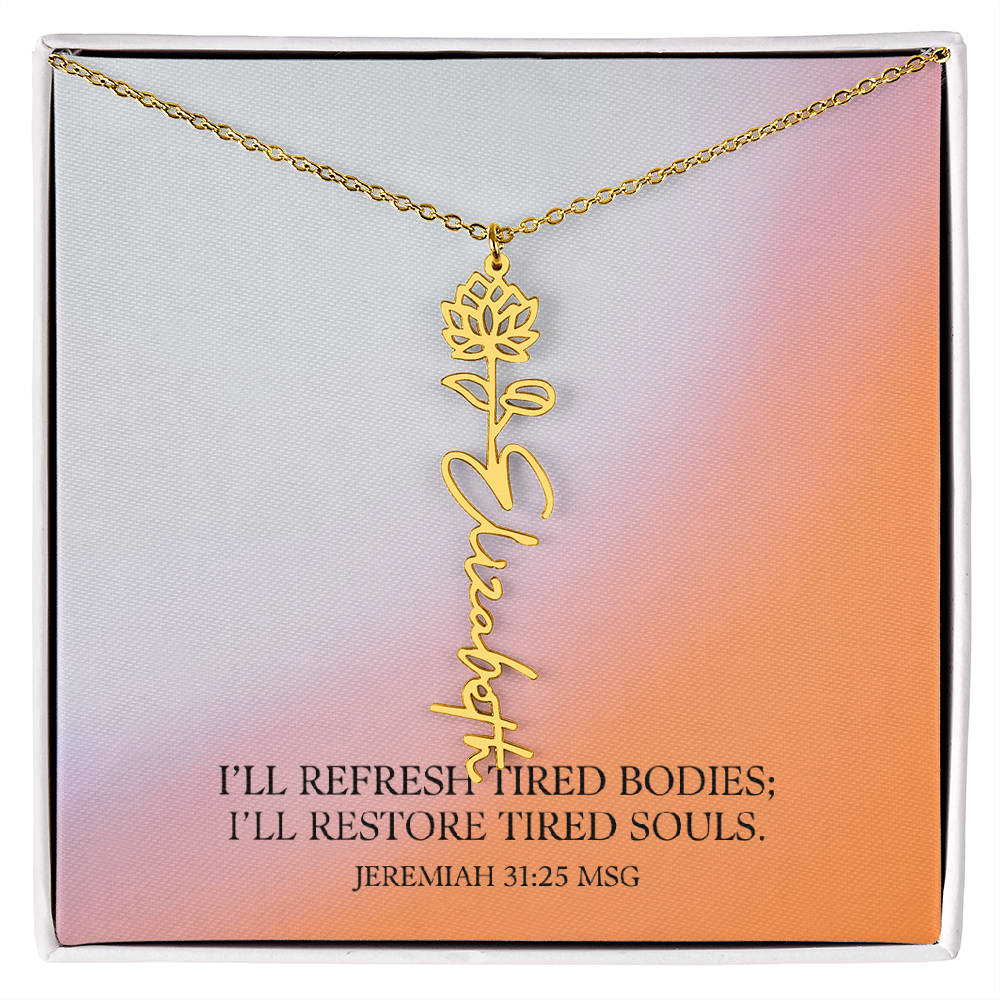Renewed Grace – Flower Name Necklace