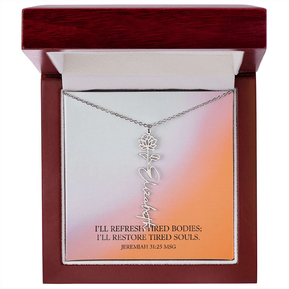 Renewed Grace – Flower Name Necklace