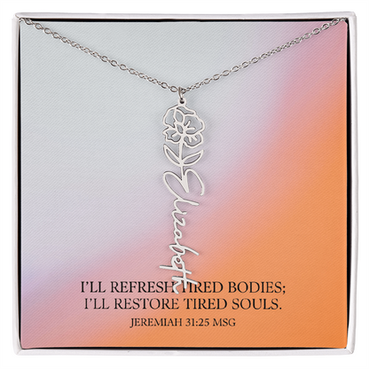 Renewed Grace – Flower Name Necklace