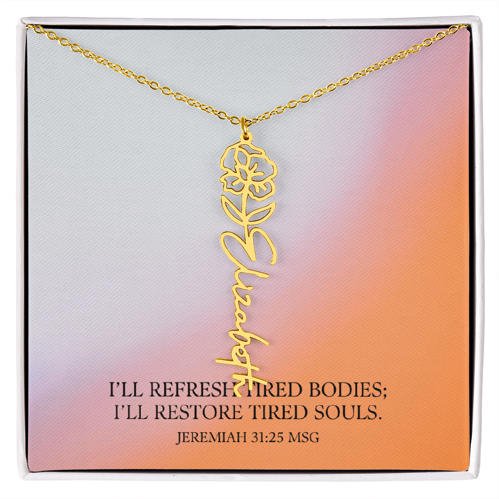 Renewed Grace – Flower Name Necklace