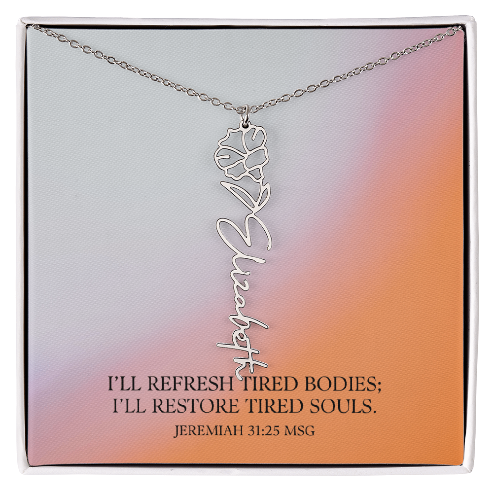 Renewed Grace – Flower Name Necklace