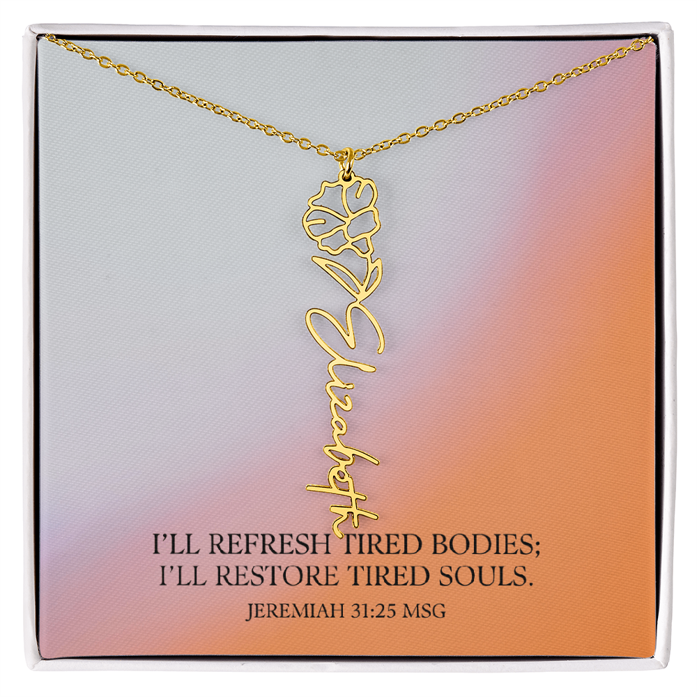 Renewed Grace – Flower Name Necklace