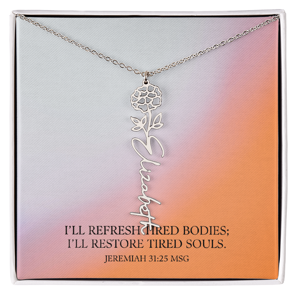 Renewed Grace – Flower Name Necklace