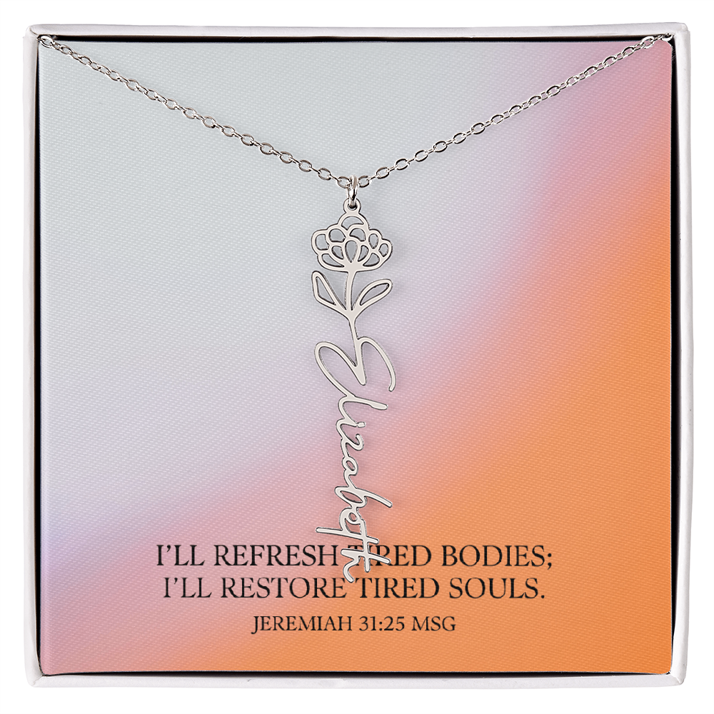 Renewed Grace – Flower Name Necklace