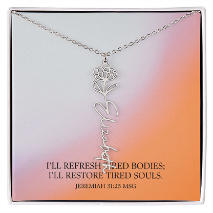 Renewed Grace – Flower Name Necklace