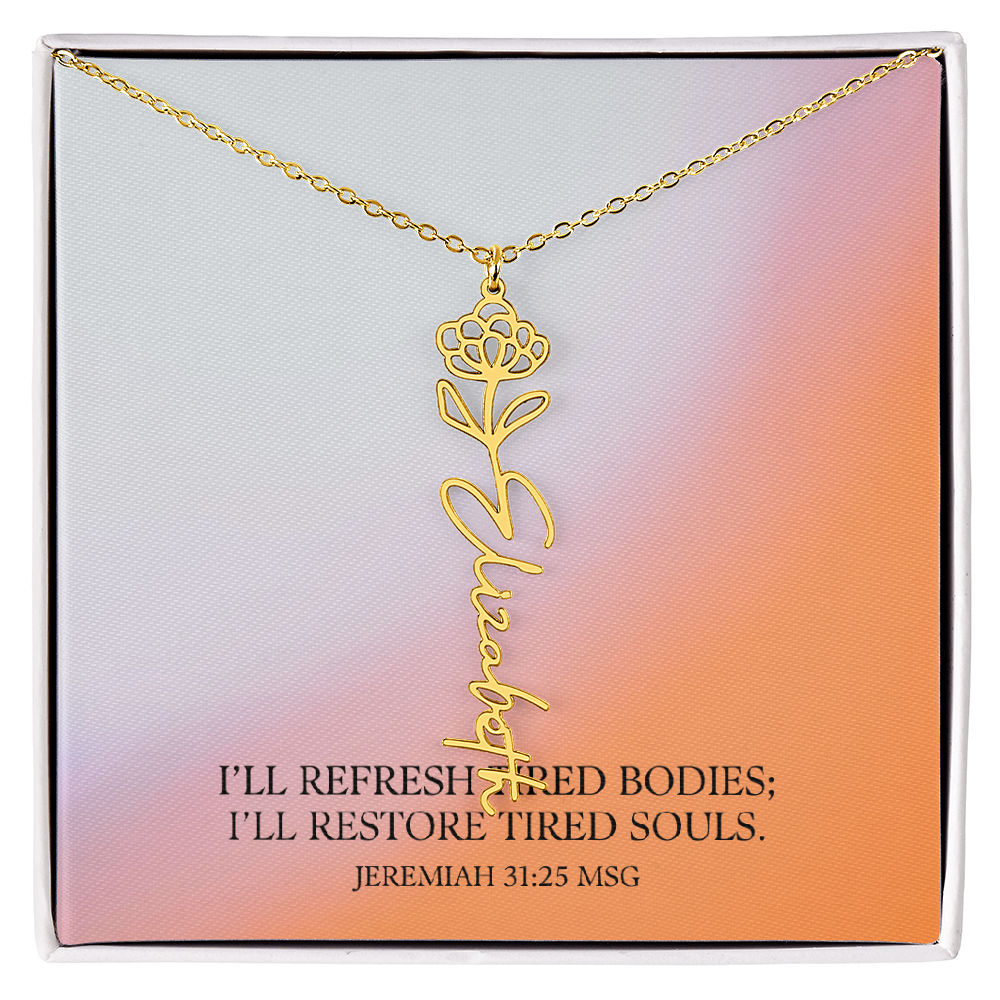 Renewed Grace – Flower Name Necklace