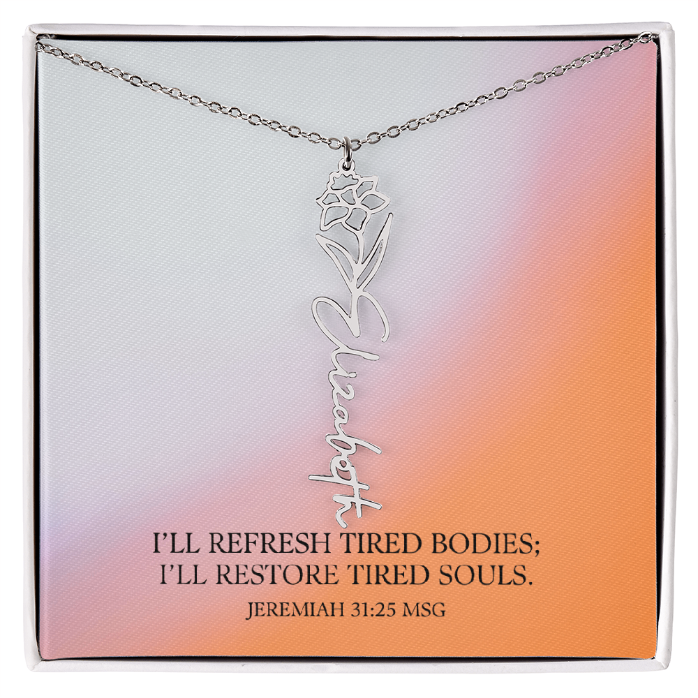 Renewed Grace – Flower Name Necklace