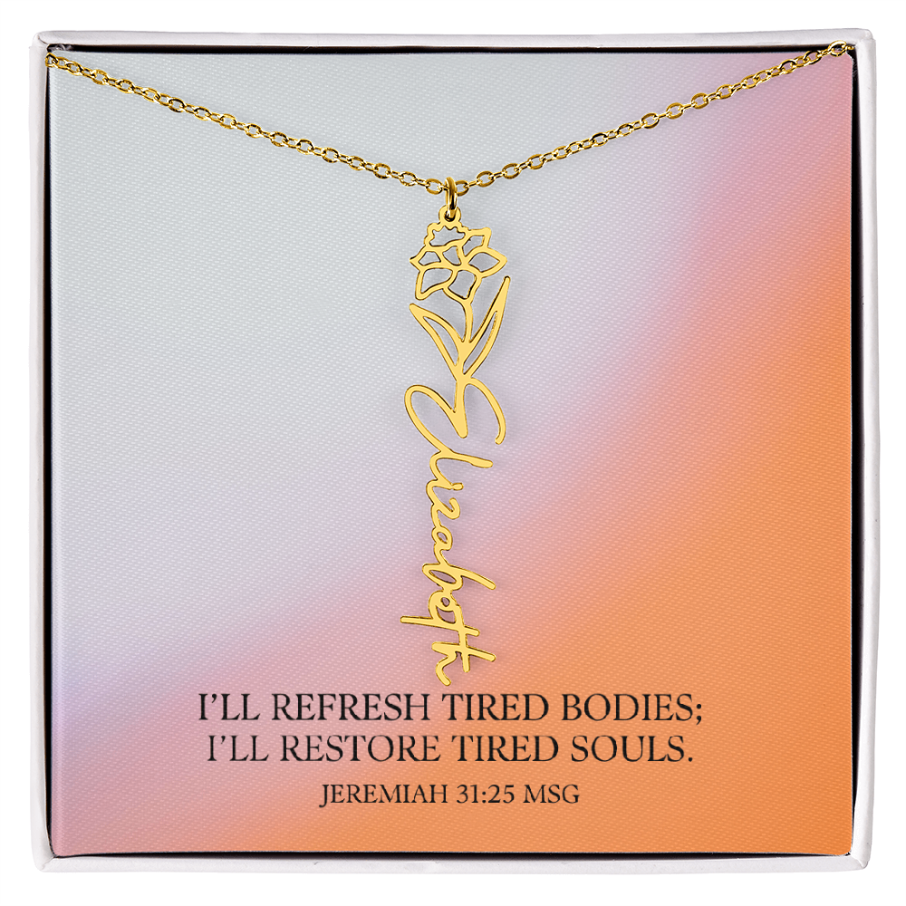 Renewed Grace – Flower Name Necklace