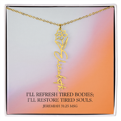 Renewed Grace – Flower Name Necklace
