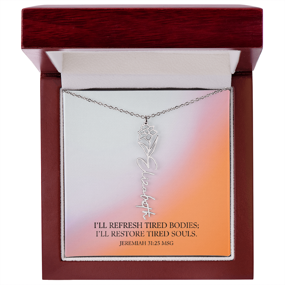 Renewed Grace – Flower Name Necklace