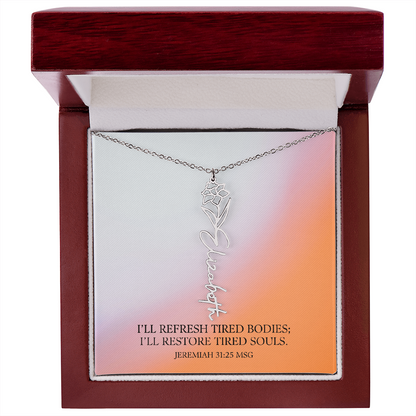 Renewed Grace – Flower Name Necklace