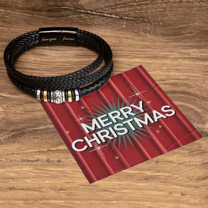 Merry Christmas Love You Forever Bracelet | Holiday Gift for Him