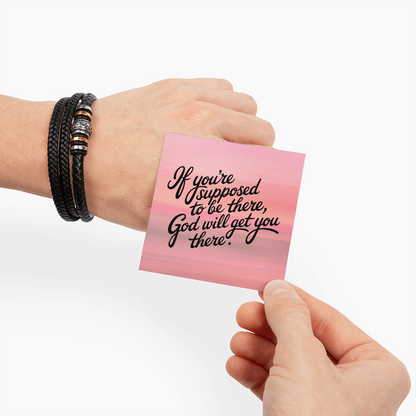 Faith and love men’s jewelry with durable vegan leather design