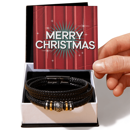 Merry Christmas Love You Forever Bracelet | Holiday Gift for Him