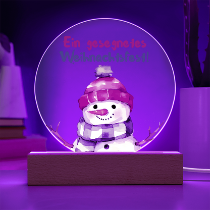 Ein gesegnetes Weihnachtsfest!: Acrylic Circle Plaque – Elegant German Holiday Gift