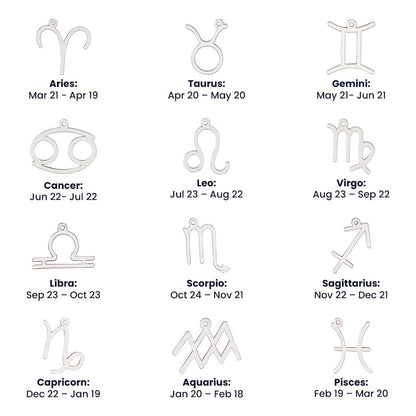 "To My Sister" Birthday Zodiac Name Necklace – Personalized Astrology Sign Jewelry Gift for Her