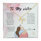 "To My Sister" Birthday Zodiac Name Necklace – Personalized Astrology Sign Jewelry Gift for Her