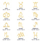 "To My Sister" Birthday Zodiac Name Necklace – Personalized Astrology Sign Jewelry Gift for Her