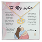 "To My Sister" Birthday Zodiac Name Necklace – Personalized Astrology Sign Jewelry Gift for Her