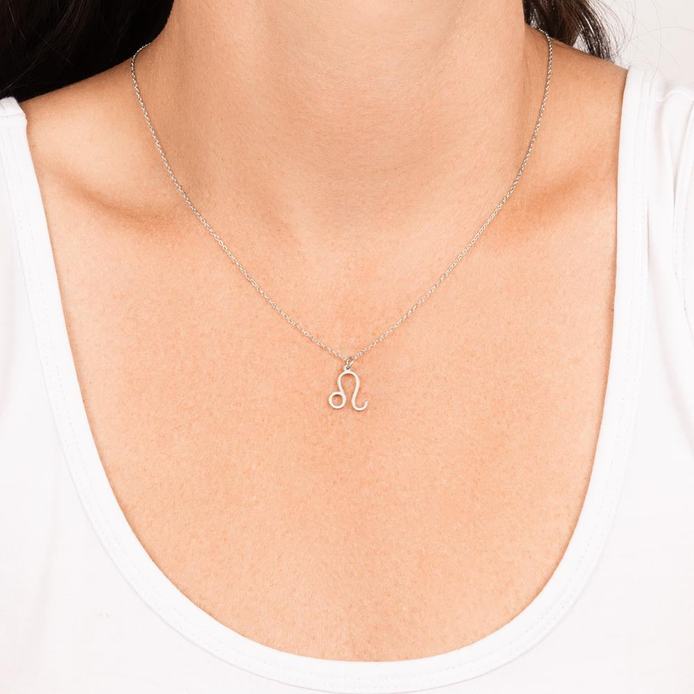 "To My Sister" Birthday Zodiac Name Necklace – Personalized Astrology Sign Jewelry Gift for Her