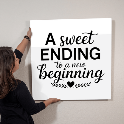 New job metal print gift with positive quote