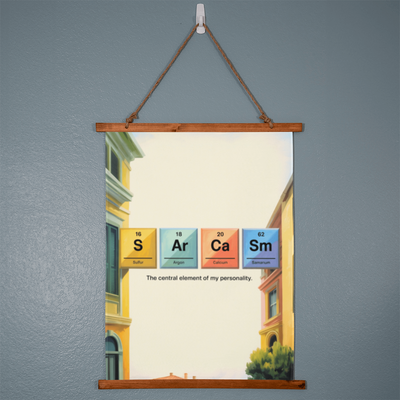 Wood-framed wall hanging for dorms, offices, or bedrooms