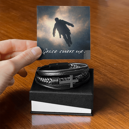 Grace Covers Me: Men's Cross Bracelet – Overcoming Shame & Finding Redemption