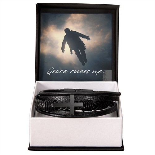 Grace Covers Me: Men's Cross Bracelet – Overcoming Shame & Finding Redemption