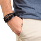 Men's Cross Leather Bracelet | Christian Gift for Him | Faith Reminder Jewelry | Religious Wristband for Men