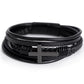 Men's Cross Leather Bracelet | Christian Gift for Him | Faith Reminder Jewelry | Religious Wristband for Men
