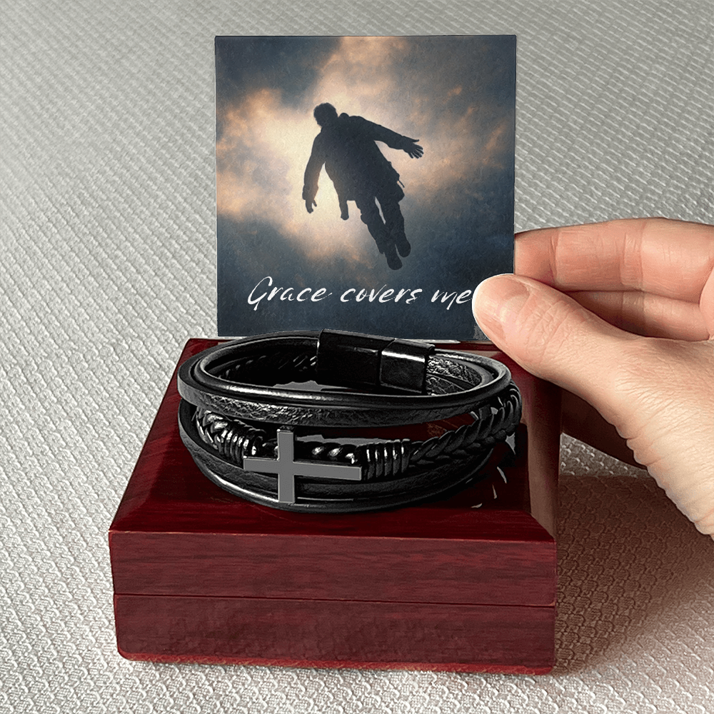 Grace Covers Me: Men's Cross Bracelet – Overcoming Shame & Finding Redemption