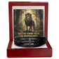 Men's Christian Cross Bracelet – “Warrior Spirit God Placed in You” Message Card | Leather & Stainless Steel Faith Bracelet