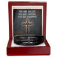 Men's Cross Leather Bracelet – “You Are Called, Chosen, Equipped” Message Card | Christian Gift for Men | Faith & Strength Jewelry