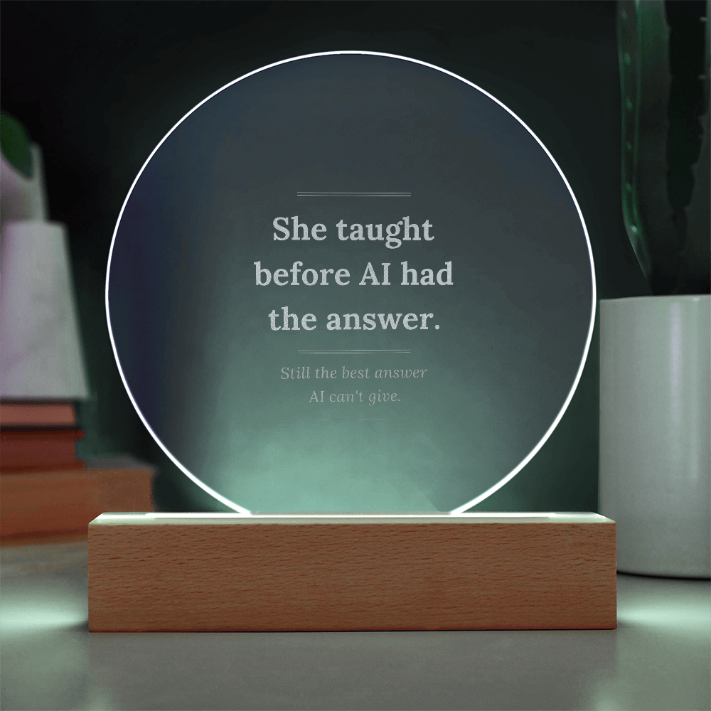 teacher appreciation LED acrylic plaque desk decor