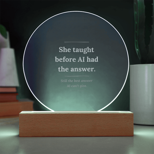 teacher appreciation LED acrylic plaque desk decor